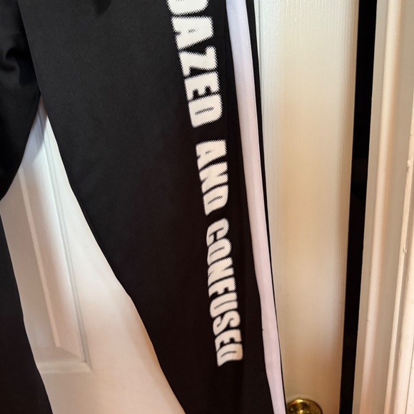 Detache Labs Men Dazed and Confused Black/White Drawstring Track Pants SZ 29 - Picture 7 of 13